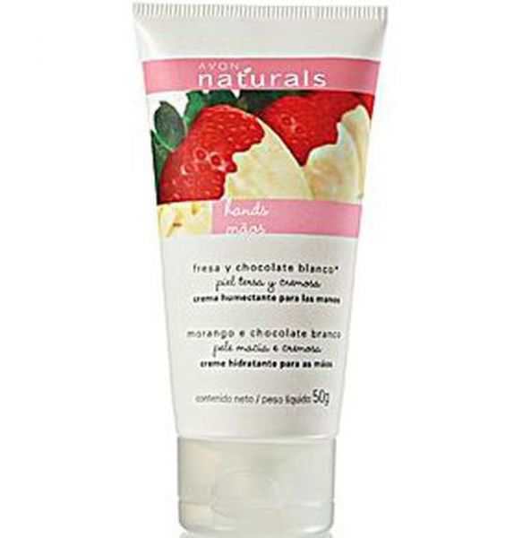 AVON NATURALS HIDRATANTE  MÃOS MORANGO COM CHOCOLATE